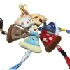 Colorful pizza-shaped plush pendant, cute kitchen decoration, car hanging keychain Item Picture